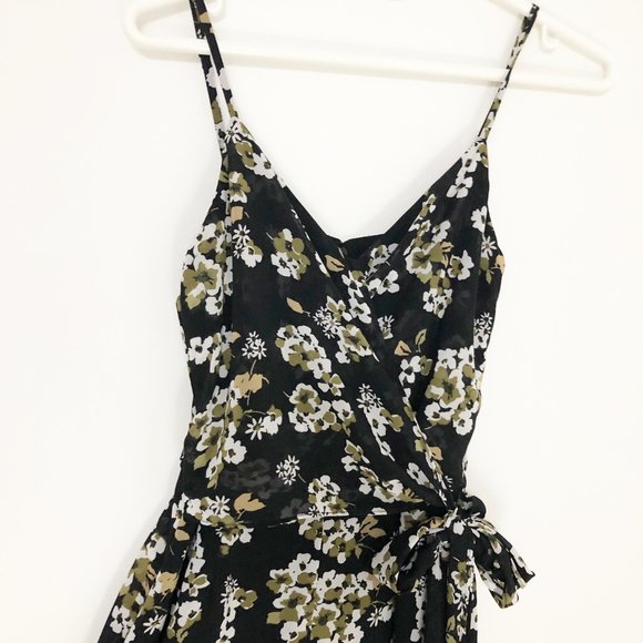 Michael Kors Glam Fleur Floral Wrap Tie Jumpsuit - Picture 4 of 10